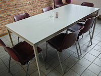 Kantine tafel met 10 stoelen - afbeelding 1 van  2
