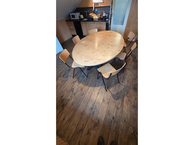 Kantine tafel met 6 stoelen - afbeelding 1 van  5