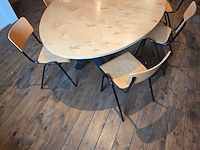 Kantine tafel met 6 stoelen - afbeelding 1 van  5