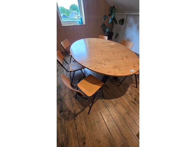Kantine tafel met 6 stoelen - afbeelding 4 van  5