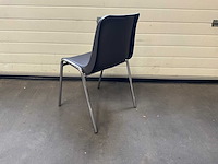 Kantinestoel grijs met chrome onderstel (100x) - afbeelding 3 van  5