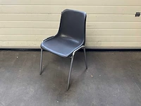 Kantinestoel grijs met chrome onderstel (100x)