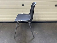 Kantinestoel grijs met chrome onderstel (100x) - afbeelding 3 van  5