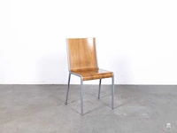 Kantinestoel hout en metaal (24x) - afbeelding 2 van  6