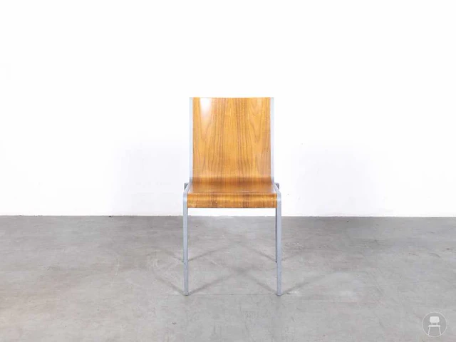 Kantinestoel hout en metaal (24x) - afbeelding 3 van  6