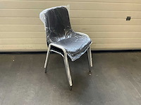 Kantinestoel zwart met chrome onderstel (200x) - afbeelding 3 van  5