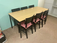Kantinetafel 180x80x74 cm met stoelen - afbeelding 1 van  3