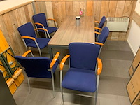 Kantinetafel, 6 stoelen en diversen - afbeelding 1 van  3