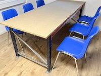 Kantinetafel + 6 stoelen, gedemonteerd - afbeelding 2 van  6