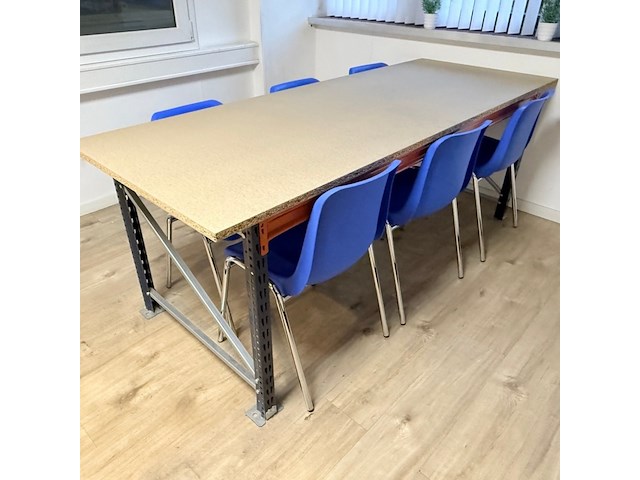 Kantinetafel + 6 stoelen, gedemonteerd - afbeelding 4 van  6