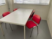 Kantinetafel met 4 stoelen en dossierkastje - afbeelding 2 van  4