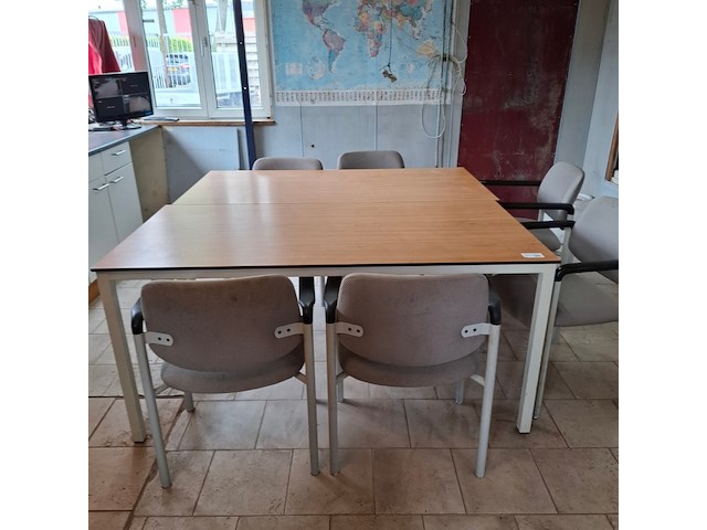 Kantinetafel met 6 stoelen - afbeelding 1 van  4