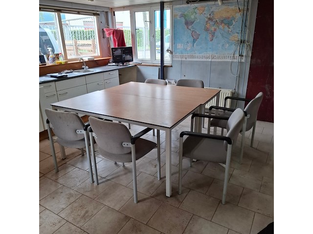 Kantinetafel met 6 stoelen - afbeelding 2 van  4