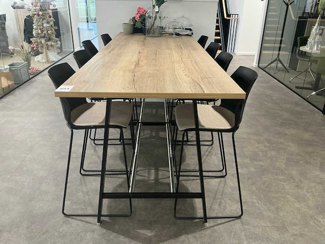 Kantinetafel met 8 krukken - afbeelding 2 van  6