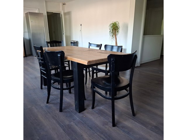 Kantinetafel met 9x diverse stoel - afbeelding 1 van  8