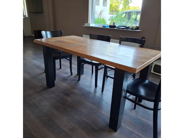 Kantinetafel met 9x diverse stoel - afbeelding 4 van  8