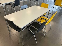 Kantinetafel met stoelen (10x) - afbeelding 3 van  10
