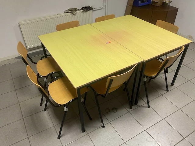 Kantinetafels, opbergkastje & whiteboard - afbeelding 1 van  4