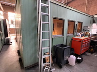 Kantoorunit 20ft v.v. 1 loopdeur, 5 ramen, schakelkast - afbeelding 2 van  6