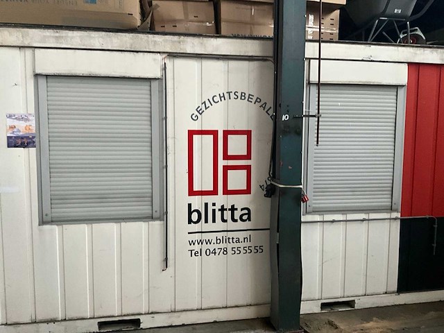 Kantoorunit 20ft. v.v. ramen + rolluik - afbeelding 4 van  8