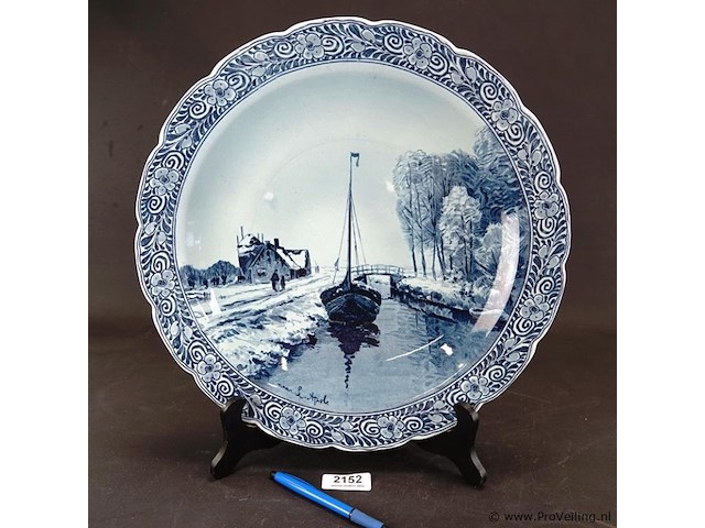 Kapitale delfstblauwe schotel - afbeelding 1 van  5