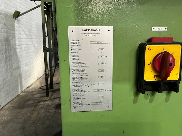 Kapp - pas 282 cnc - gear shaping machine - 1990 - afbeelding 13 van  24