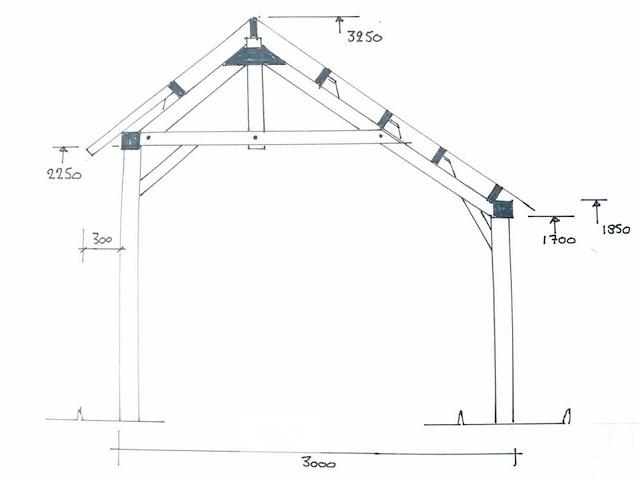 Kapschuur douglas afm 560x360x325cm bxdxh in cm - afbeelding 6 van  14