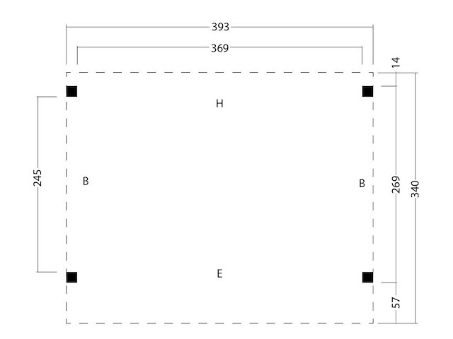 Kapschuur economy - overkapping 4000x3000x2750mm - afbeelding 4 van  6