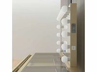 Kaptafel - geverfd mdf, gehard glazen blad - vonato - 0 - goldenaura - afbeelding 5 van  13