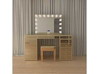 Kaptafel - vonato - goldenaura - 0 - kaptafel met spiegel en kruk - afbeelding 9 van  12