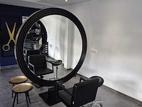 Kaptafel eiland, alpeda, round, zwart/goud - afbeelding 4 van  13