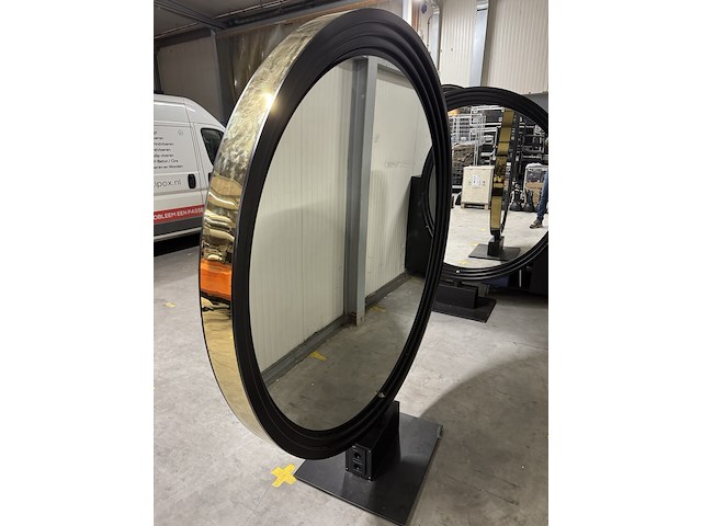 Kaptafel eiland alpeda, round, zwart/goud - afbeelding 2 van  13