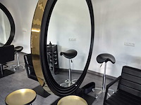 Kaptafel eiland alpeda, round, zwart/goud