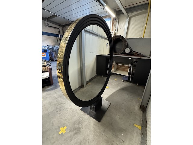 Kaptafel eiland alpeda, round, zwart/goud - afbeelding 7 van  13