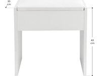 Kaptafel krukje melly wit - afbeelding 7 van  7