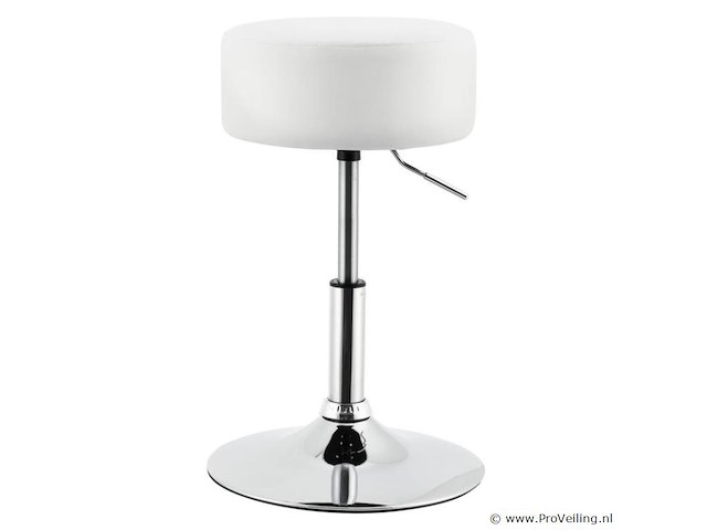 Kaptafel krukje tonia wit-zilver - afbeelding 1 van  10