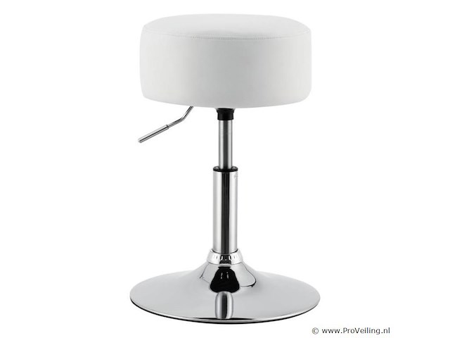 Kaptafel krukje tonia wit-zilver - afbeelding 5 van  10