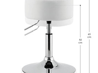 Kaptafel krukje tonia wit-zilver - afbeelding 2 van  10