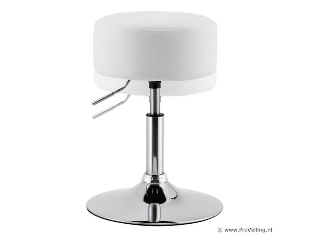 Kaptafel krukje tonia wit-zilver - afbeelding 4 van  10