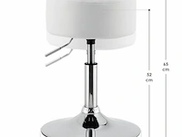 Kaptafel krukje tonia wit-zilver - afbeelding 2 van  10