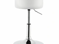 Kaptafel krukje tonia wit-zilver