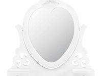 Kaptafel / schminktafel julia incl. krukje & spiegel - afbeelding 5 van  7