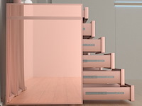 Kaptafel vonato, roseaura, hoogglans roze - afbeelding 3 van  12