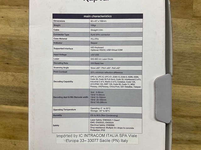 Kaptur kp1101 barcode scanner - afbeelding 2 van  2