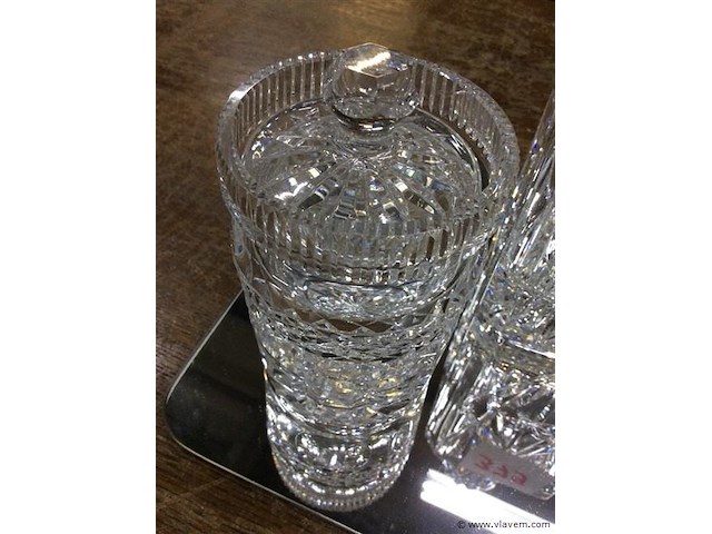 Karaf h:25 + dekselpot kristal - afbeelding 2 van  4