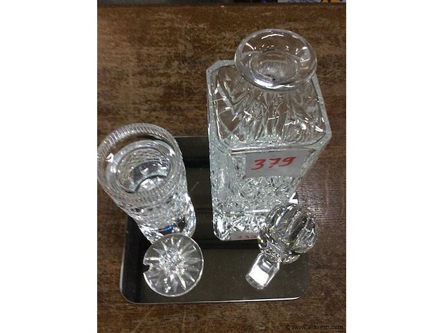 Karaf h:25 + dekselpot kristal - afbeelding 4 van  4