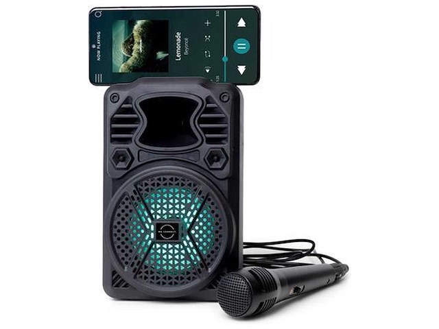 Karaoke boombox met microfoon (6x) - afbeelding 1 van  4