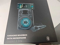 Karaoke boombox met microfoon (6x) - afbeelding 2 van  4