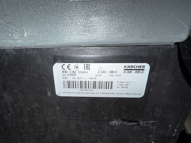 Karcher - b40 c bp - zelfrijdende schrob-zuigmachine - afbeelding 8 van  8