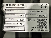 Karcher b150 r bp opzit schrob veeg/zuigmachine dubele borstels accu’s 2024 - afbeelding 9 van  17